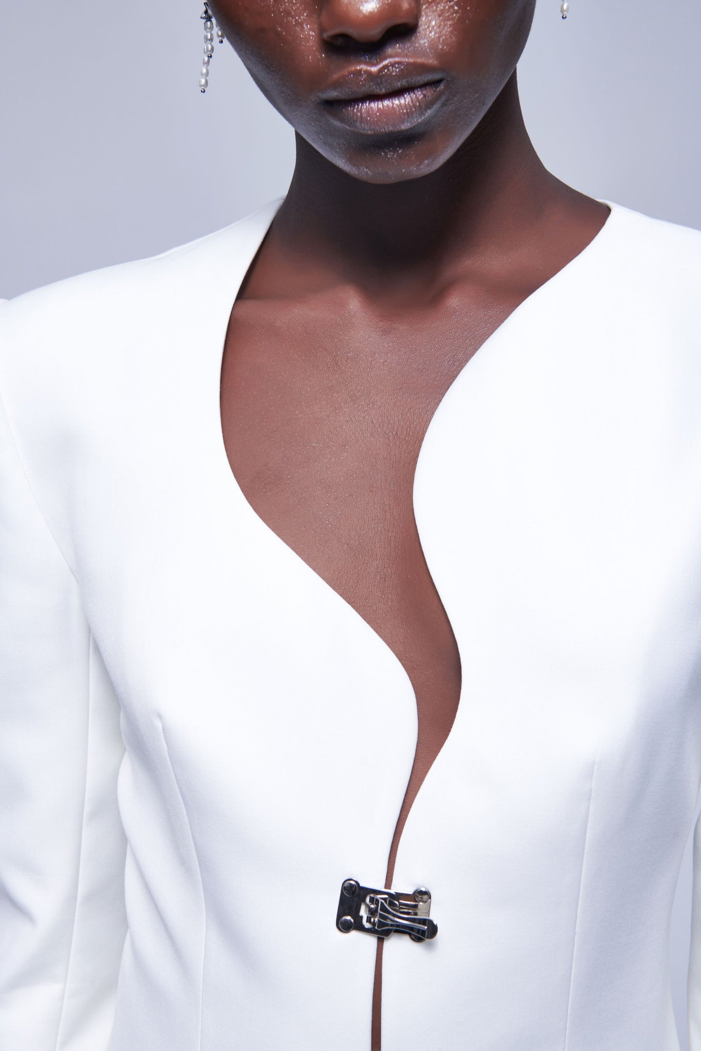 White Irregular Suit Jacket