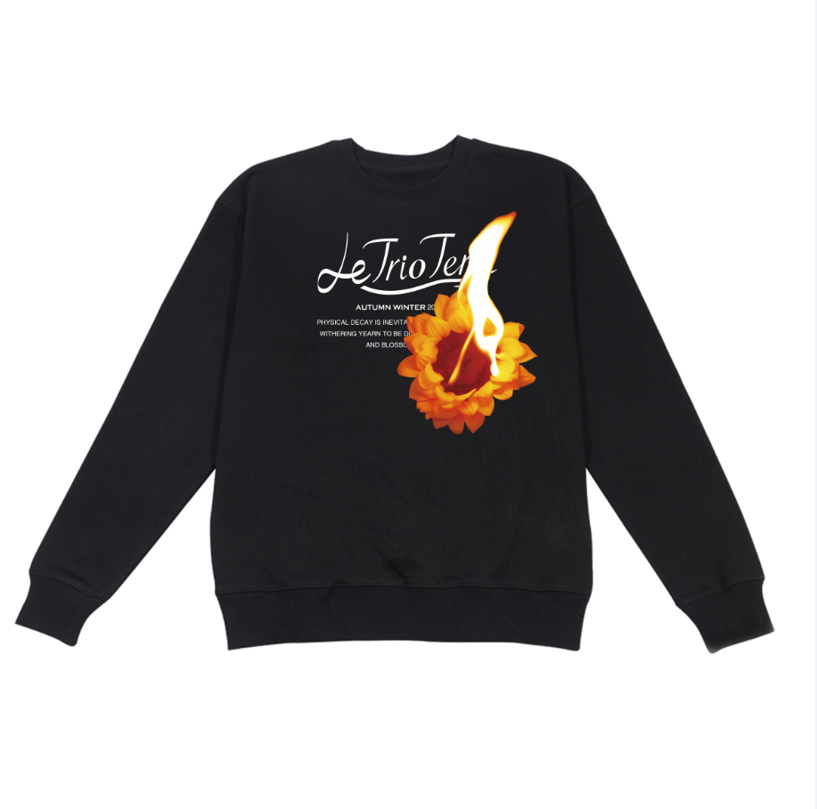 Le Trio Terre Burning Sunflower Sweatshirt