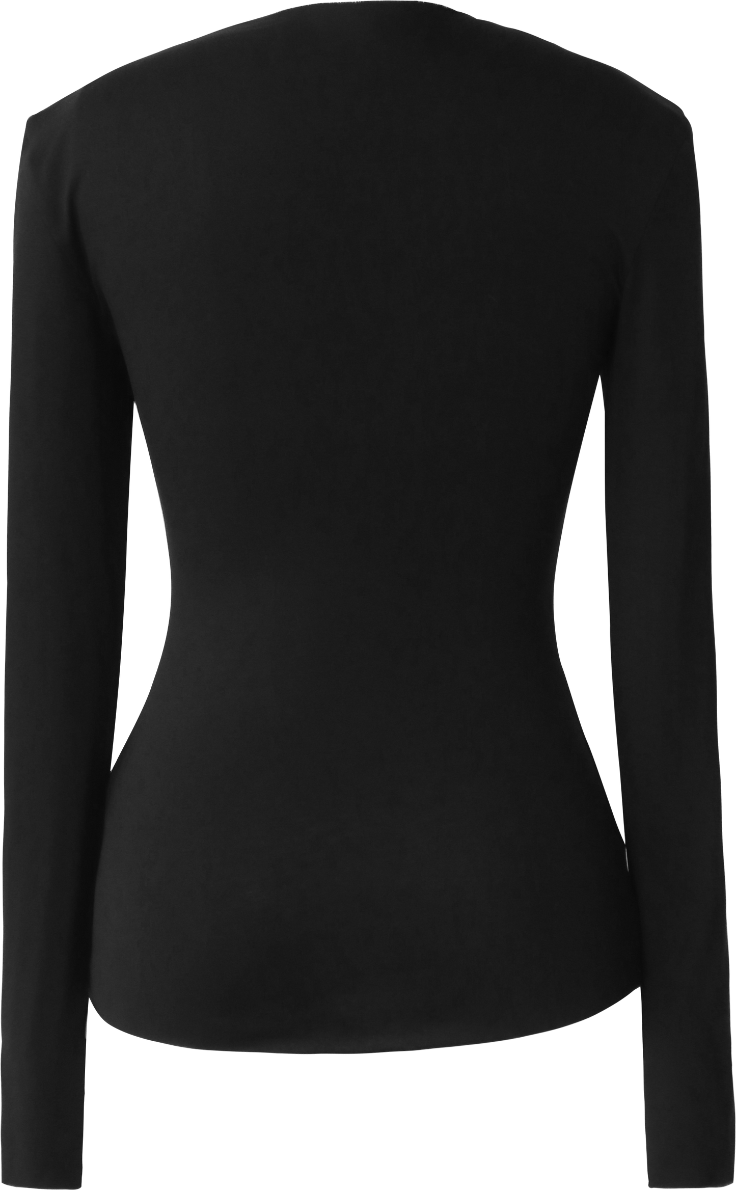 Irregular Black Long-Sleeved Base Shirt