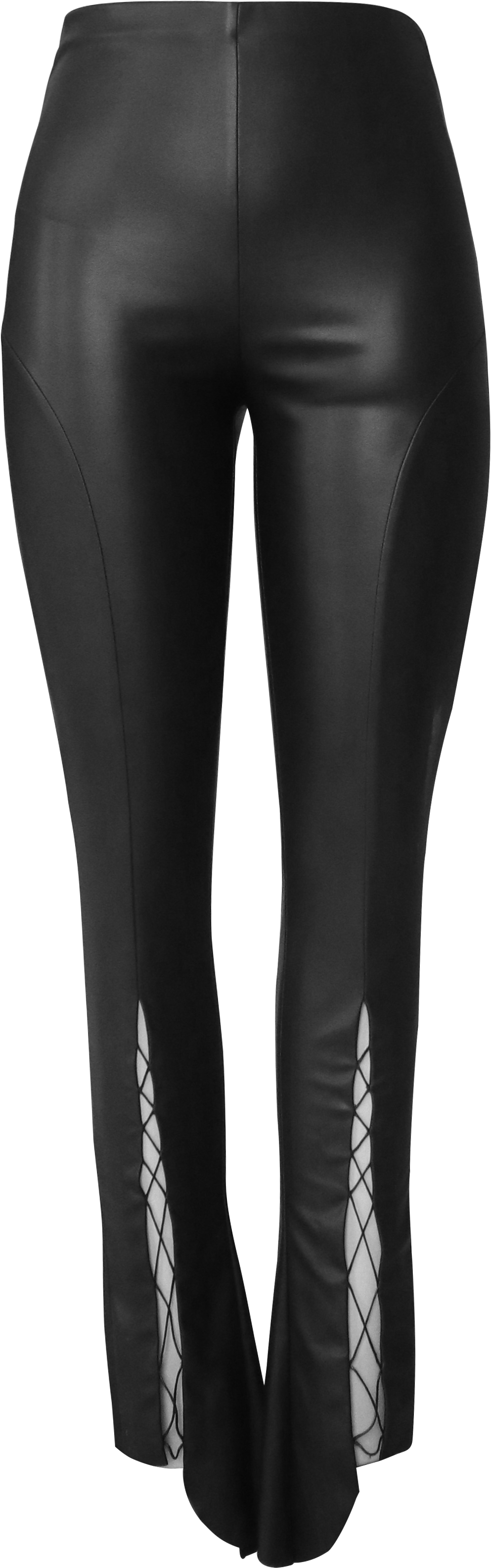 Bell-Bottom Leather Pants