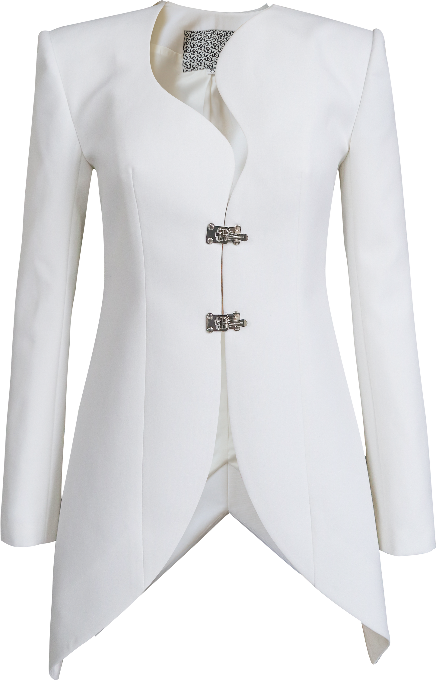 White Irregular Suit Jacket
