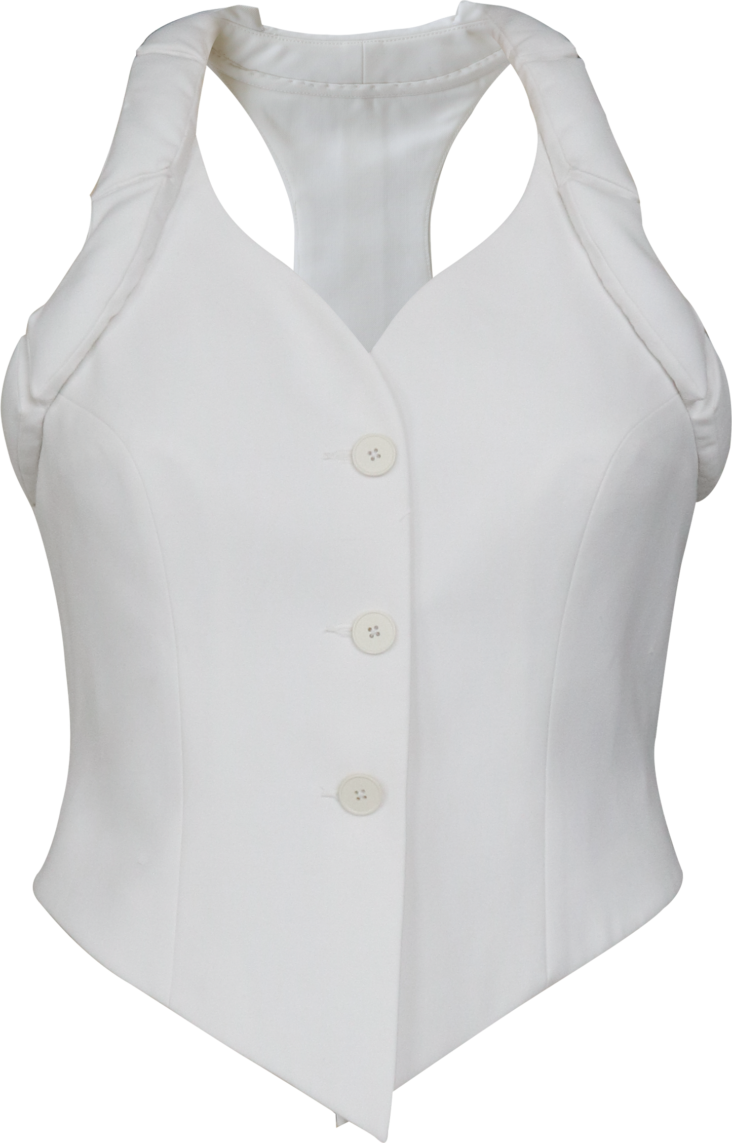 White Short Vest