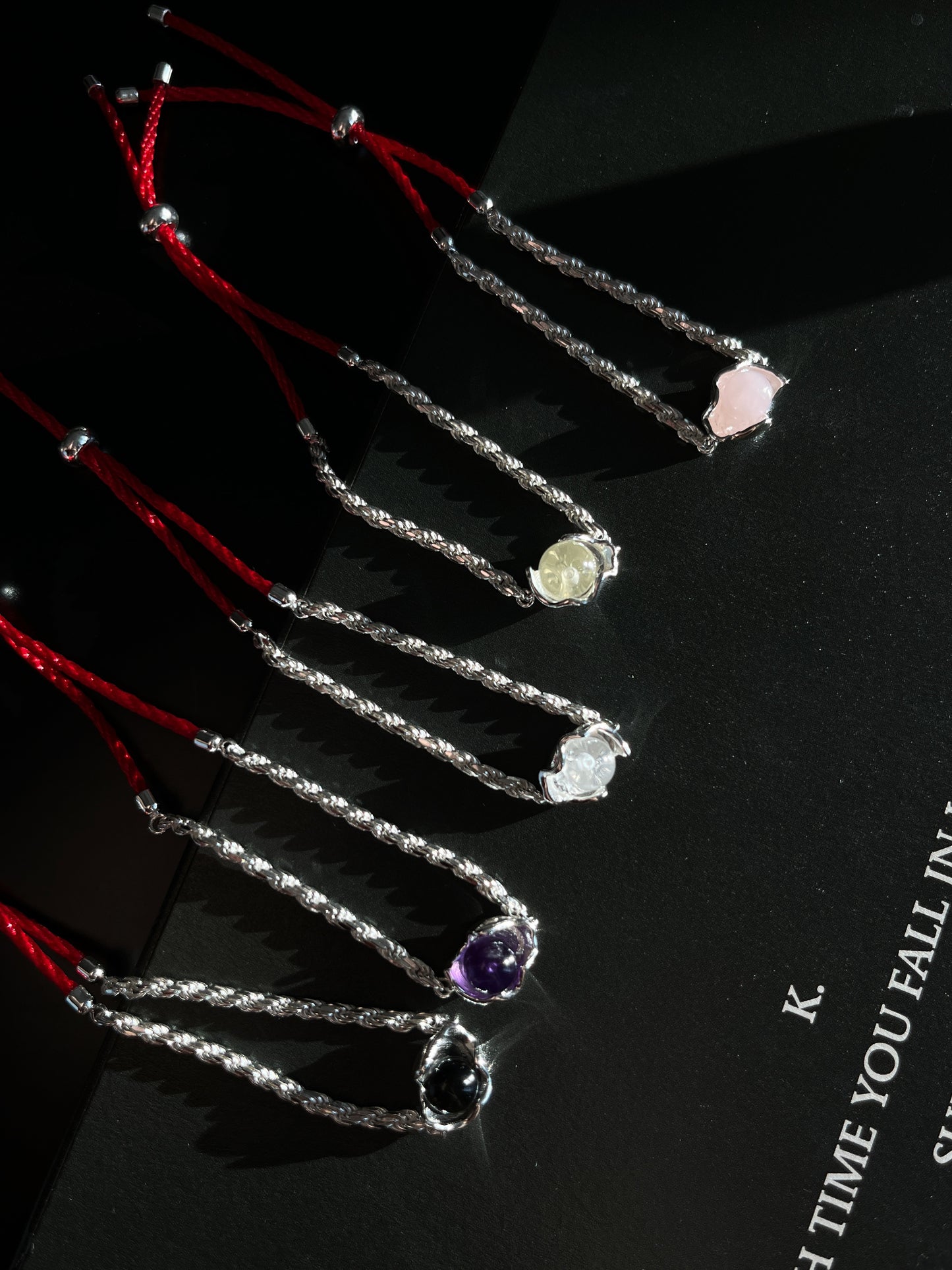 Rose quartz (love)  Redline Bracelet